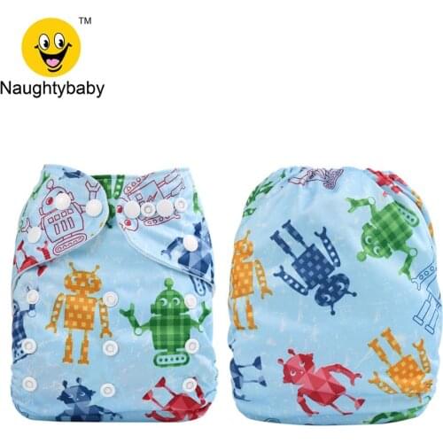 2020 Naughty Baby Adjustable Washable Reusable Cover baby cloth diaper nappies 200 without insert 100 Color For Choose
