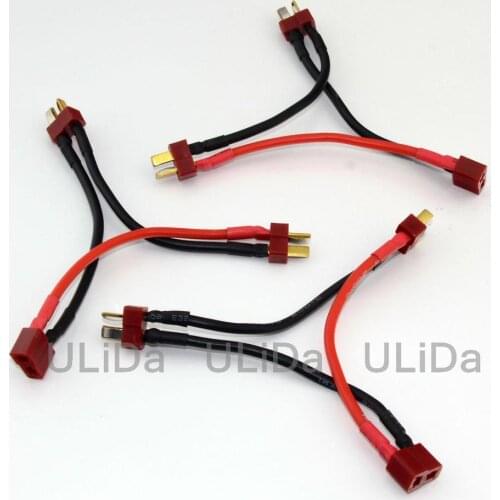 3pcs Deans T Plug Connector Y Wire T Plug Series Battery Pack Connector Adapter Cable