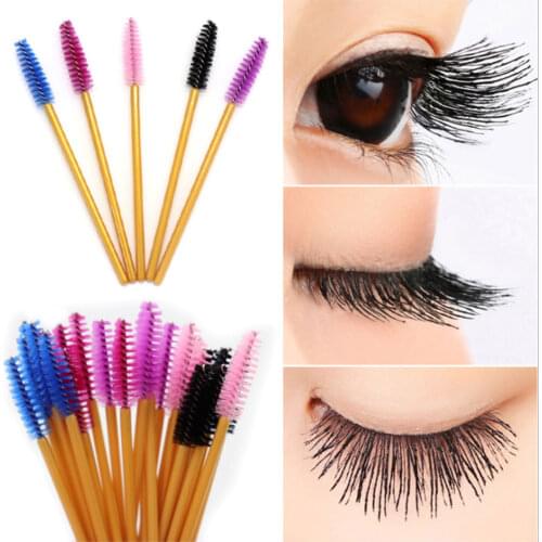 3 pack New Good Quality Disposable 50 Pcs/Pack Eyelash Eye Lash Makeup Brush Mini Mascara Wands Brush Eyelash Extension Tool