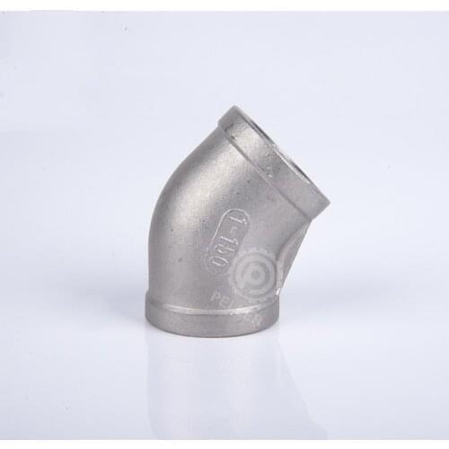 316 Stainless Steel Elbow 45 Degree, Female x Female NPT, 1/4" 3/8" 1/2" 3/4" 1" 1-1/4" 1-1/2" 2" - Pipe Fitting