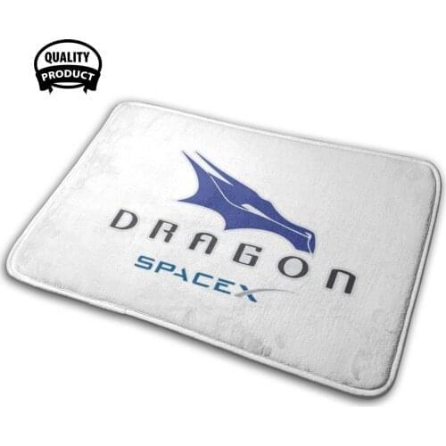 Space X 3D Household Goods Mat Rug Carpet Cushion Space Spacex Dragon Exploration Logo Musk Elon Tesla Martian Moon Space