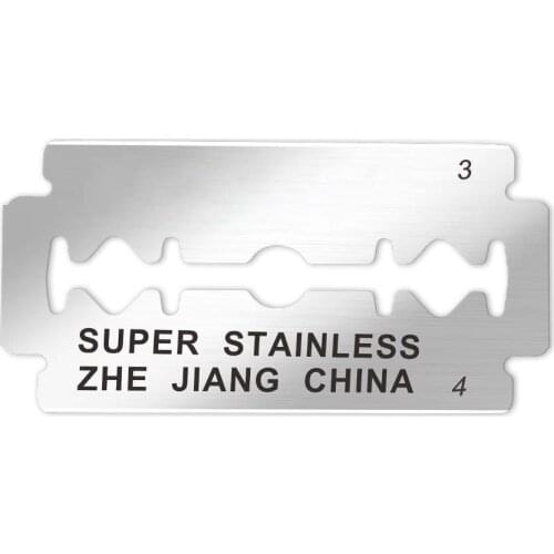 100PCS manual razor double-edged shaving razor blade mens facial care classic stainless steel smooth shaving shaving