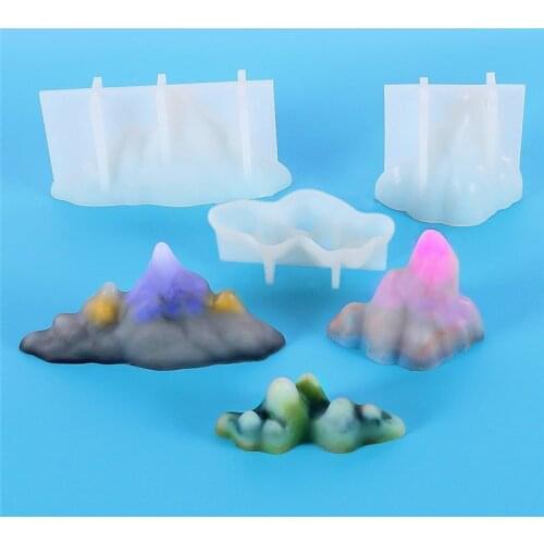 Aomily Mountain Peak Shaped Cake Silicone Chocolate Molds Fondant Cake Decorating Tools Resin Clay Mould Resin Mold Baking Tools