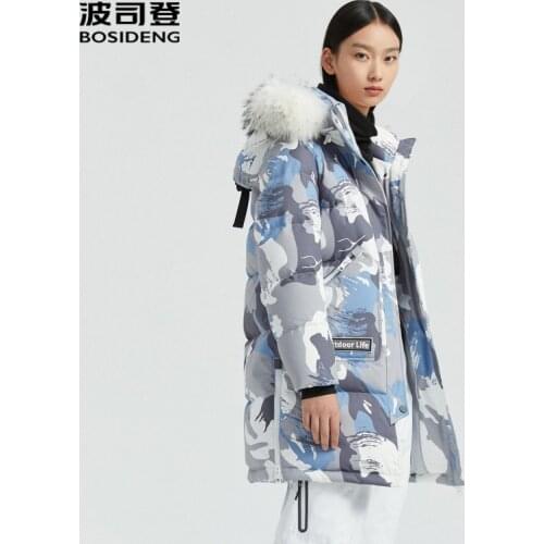 BOSIDENG 2020 new winter down jacket women extremely cold collection -30℃ long parka natural fur warm outdoor wear B00142308