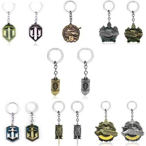 Game Jewelry World of Tanks WOT Metal Tank Keychain World of Tanks Amunition Bullet WOT NICOLS DUMITRU WOT Military Keychain