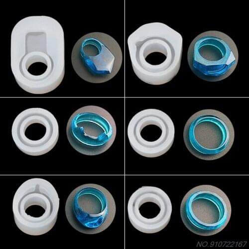 6Pcs DIY Rings Silicone Mold Jewelry Pendant Rings Resin Casting Circle Mould D08 20 Dropshipping