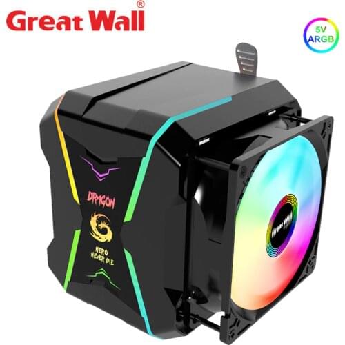 Great Wall CPU Cooler RGB 90mm PWM Fan Cooling For Intel LGA1150 1151 1155 1156 775 AMD AM3 AM4 Cooler RGB CPU Cooler For PC