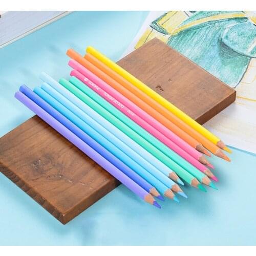 Marco 12/24 NEW Soft Trendy Pastel Colors Pencils Non-toxic Color Pencil Decor Colored Pencils for School Kids