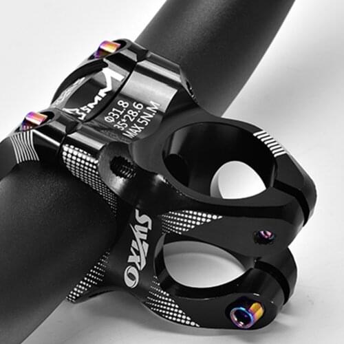 MTB 35mm Bike Stem Full CNC Aluminum Alloy 0 Degree Handlebar Stem Riser for Handlebar Diameter 31.8mm Bicycle Accessory