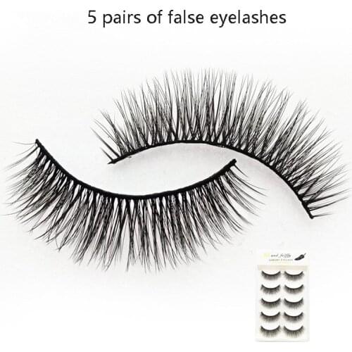 13mm Five Pairs of False Eyelashes Fashion Long Natural Cross Section Eyelashes Modification Eye Makeup Tool