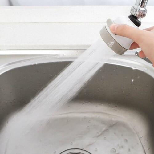 New Kitchen 3 Modes 360 Rotatable Tap Faucet Aerator Bubble Flexible Water Saving High Pressure Filter Adapter Sprayer