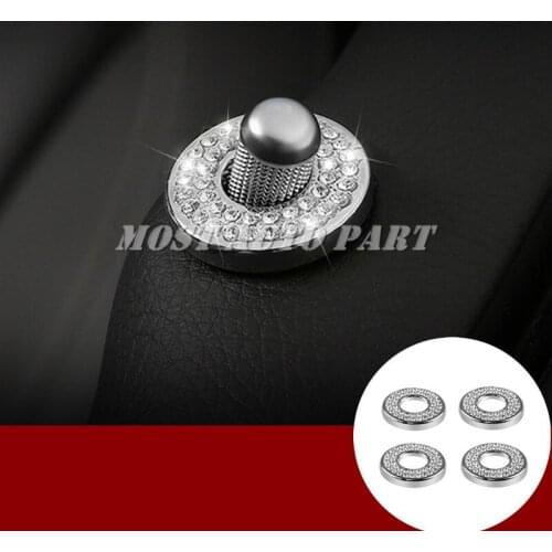 Rhinestone Style Car Door Lock Pin Cover Trim For Benz GLC X253 2015-2020 Car accesories interior Car decoration