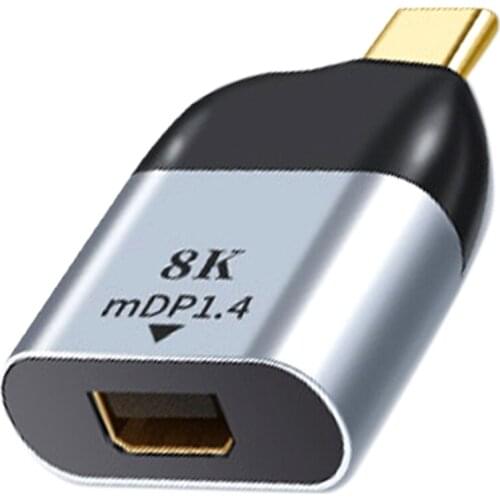 Type-C to Mini DP Adapter USB C to Mini Display Port Converter Thunderbolt 3 8K 4K 60Hz MDP for iPad Pro 2020