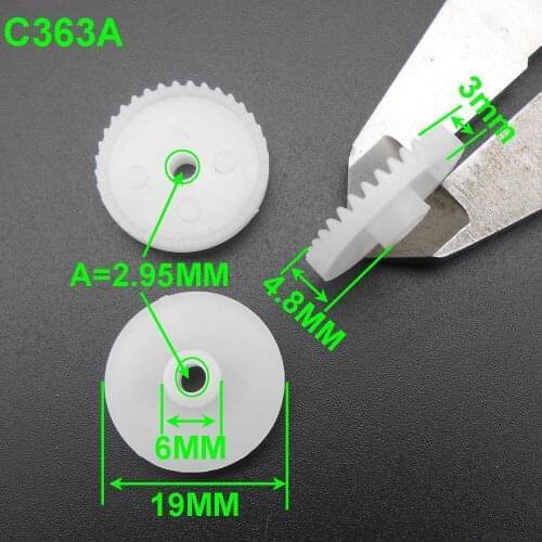 500Pcs 0.5M 36T Plastic Crown Gear 0.5 Modulus 36 Teeth Aperture 3mm 2.95mm Tight Distribution H 4.8MM X D 19MM Gears C363A T=36