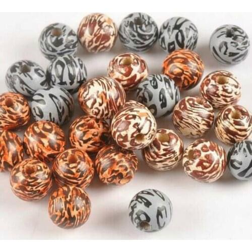 10/ 20/ 30PCS Wood Leopard Bead Gasket Beaded Jewelry Making DIY Jewelry Accessories 14.5*16mm