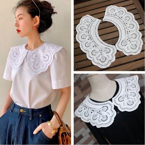 Multiple Styles Can Choose White Fake Collar Shirt DIY Hand Sewing Accessories Childrens Clothes Neck Lace Patch CR2631