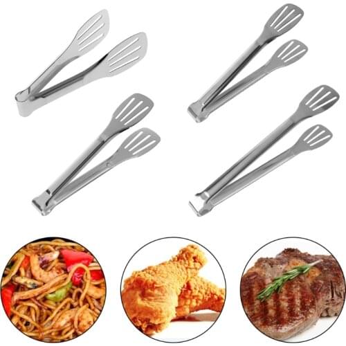 Stainless Steel Kitchen BBQ Tongs Salad Food Cooking Clip Serving Clamp Bread Tool Kitchen Accessories