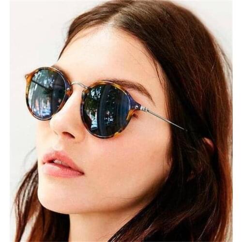 Retro Round Sunglasses Luxury Women 2020 Glasses Circle Small Sunglasses Men Shades Leopard Mirror Sun Glasses Vintage Eyewear