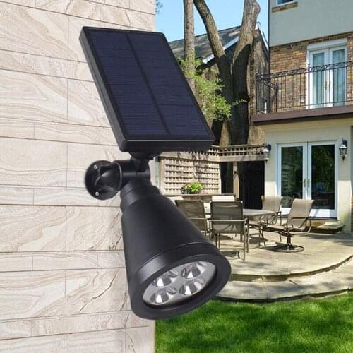 4Led Solar Lawn Garden Lights Waterproof Outdoor Landscape Lamp Spotlight Wall Light Auto On/Off for Yard Driveway Pathway