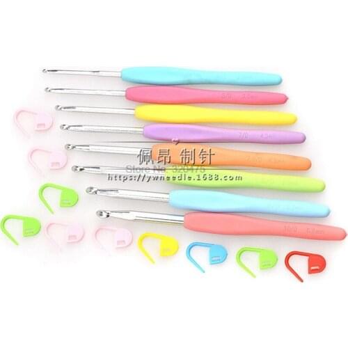 50set 8pcs/set Knitting Needles Crochet Hooks Aluminium Sewing Needle Knit Weave Craft Yarn Sewing Tools