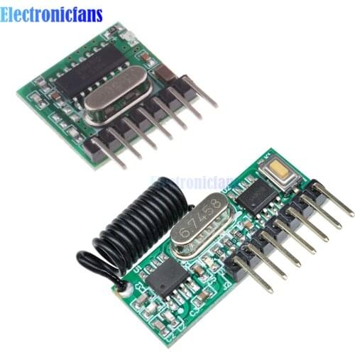 433mhz Wireless Wide Voltage Coding Transmitter + Decoding Receiver 4 Channel Output Module for 433 Mhz Remote Controls