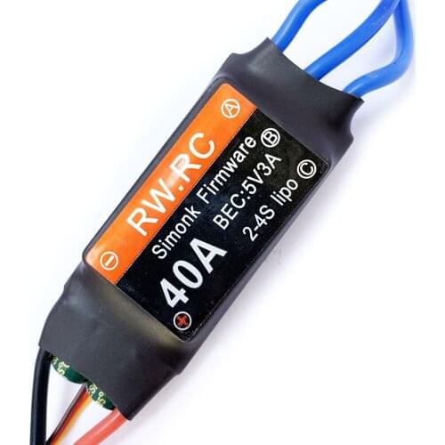BJT 40A 2-4S Brushless Motor ESC Speed Control for RC FPV Racing Drone - 40A Outrunner Motor ECS