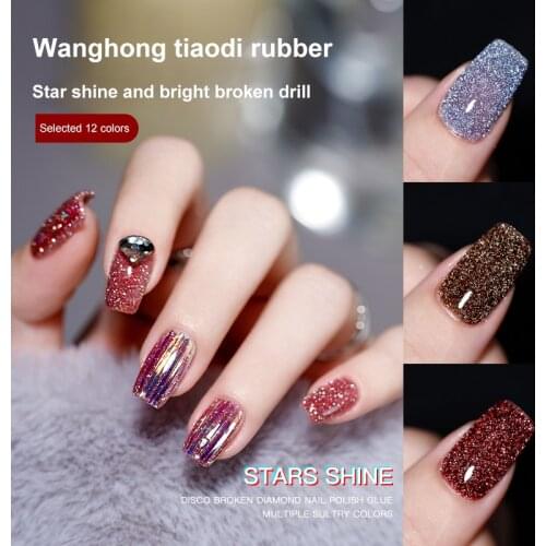 Glitter Varnish 30ml Broken Diamond Gel Nail Polish Uv Led Semipermanent Nail Polish Gellac Enamel