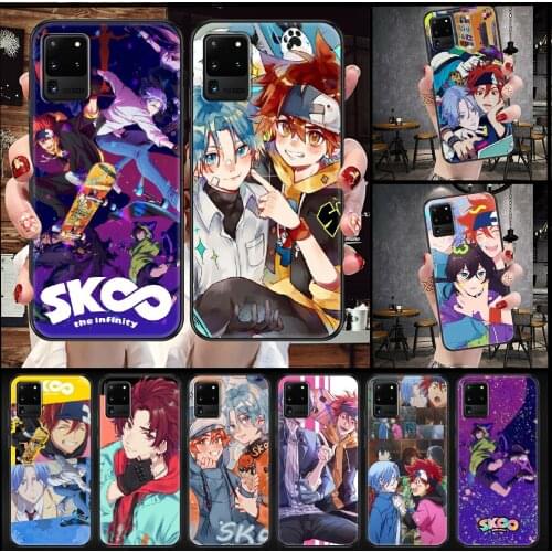 Sk8 The Infinity Anime Phone case For Samsung Galaxy Note 4 8 9 10 20 S8 S9 S10 S10E S20 Plus UITRA Ultra black art back luxury