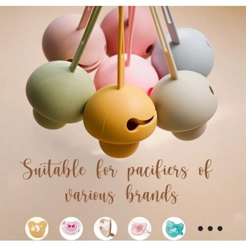 Baby Smiley Face Pacifier Holder BPA Free Easy To Clean Infant Portable Soother Container Box Food Grade Silicone Storage Box