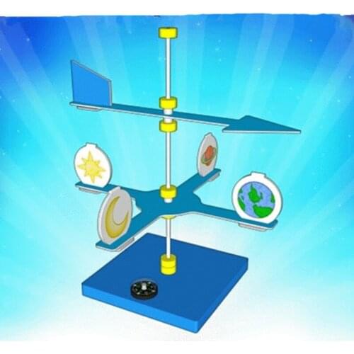 Diy Wind Vane Model Kit Toys For Children Creative Physics Experiment Handmade Assembly Early Learning Educational Science Toy