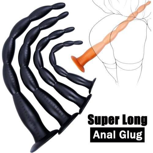 Long Anal Plug Dilator Large Dildo Butt Plug G-spot Vagina Stimulation For Women Men Prostate Massage Suction Cup Penis Sex Toys