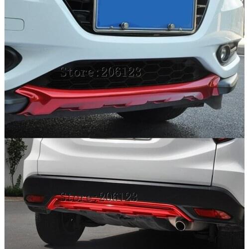 For Honda HR-V HRV 2014-2017 Car-styling Front Rear Body Bumper protection Trim For Protect Car Fender Guard Bumper Cover Trim