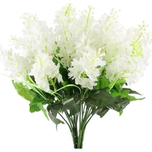 4Pcs Artificial Wisteria Bundle Fake Silk Floral Home Garden Fences Restaurant Hotel Parties Wedding Simulation Decor