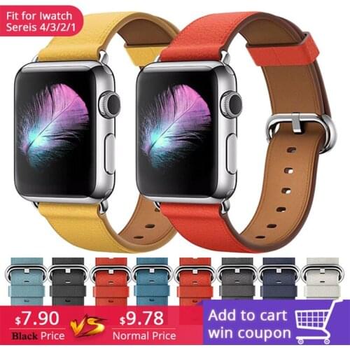 Luxury design Classic Buckle Band for apple watch series 4 3 2 1 strap for iwatch 38mm 42mm Bracelet smart Accessories Wrist 44m