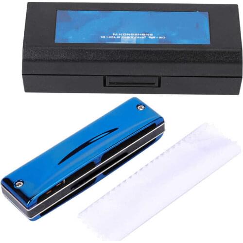 KONGSHENG Harmonica Blues Harmonica C Key 10Hole Mouthorgan ABS Resin Waterproof Harmonica for Beginner Professional Performance