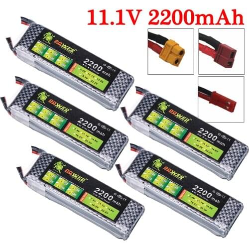 3S LiPo Battery 11.1V 2200mAh for RC Car with Deans Plug XT60 Connector For RC Cars Helicopter Drone Boat Airplane Battery Parts
