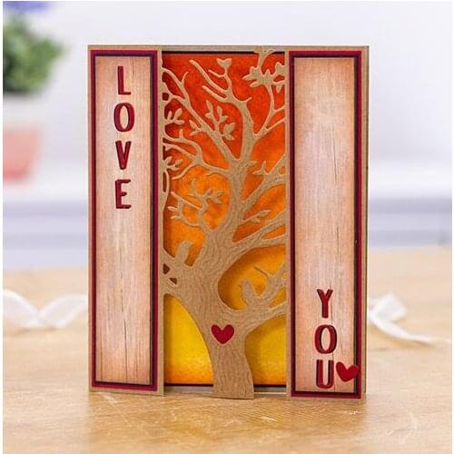 Mmao Crafts Metal Steel Cutting Dies Tree bird background Stencil For DIY Scrapbooking Paper/photo Cards Embossing Dies