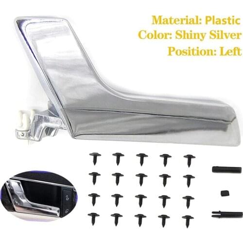 Interior Door Handle Repair Kit Left for Mercedes-Benz X204 GLK W204 C-Class Aluminum Alloy Shiny Silver 2047201171