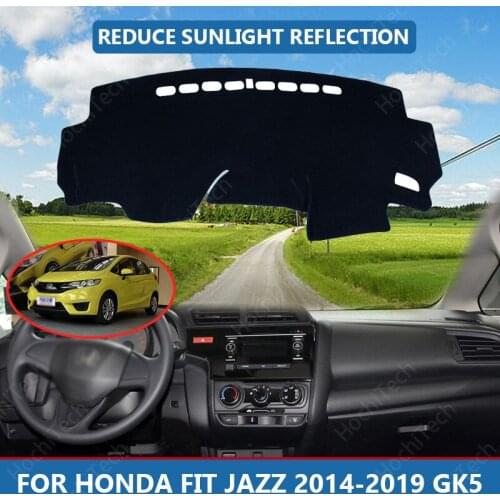Car Inner Dashboard Cover Capet Cape for Honda Fit Jazz 2014-2019 GK5 Dashmat Sunshade Pad Cover Dash Mat
