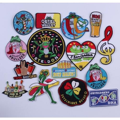 Iron on Patches for Clothes Clothing Stickers Ironing Patches Letters Embroidery Patch Sewing Diy Oeteldonk Appliques Stripes A