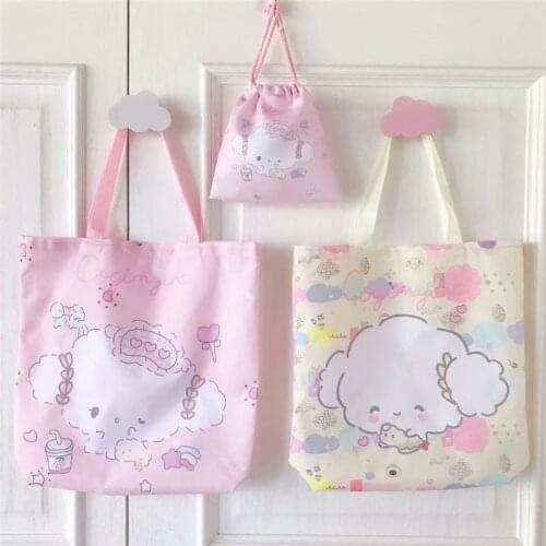 Cartoon sheep Drawstring Bag Transparent travel organizer Shoes Storage Bag Clothes Packing travel accessories
