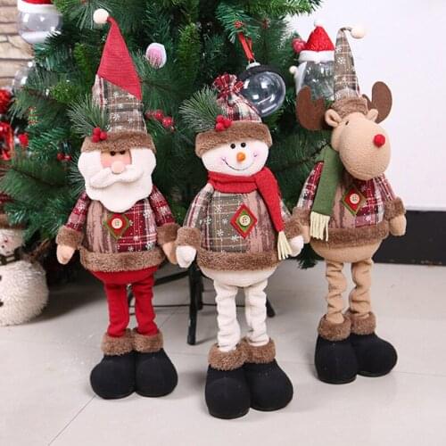 2020 Christmas Decorations Santa Claus Doll Snow Man Elk Ornaments Gift Toy Christmas Tree Decorations Kids Xmas New Year Gift