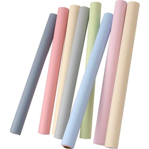 Self-adhesive Wallpaper Bedroom Warm Waterproof Moisture-proof Wallpaper Solid Color Decorative Background Wall Sticker