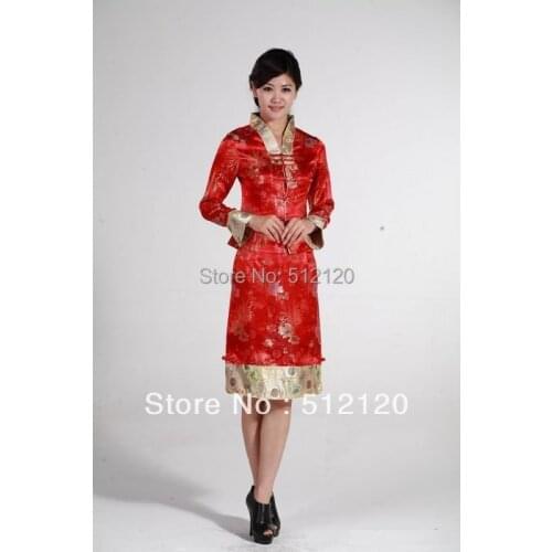 Shanghai Story New arrival chinese new year costume Red evening Dresses Traditional Chinese Dress for women Qipao Long 2 color