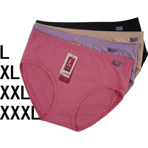 New Women Cotton Panties Comfortable Ladys Briefs High Elastic Womans Underwear Cotton underpants L,XL,2XL,3XL 10pcs/lot