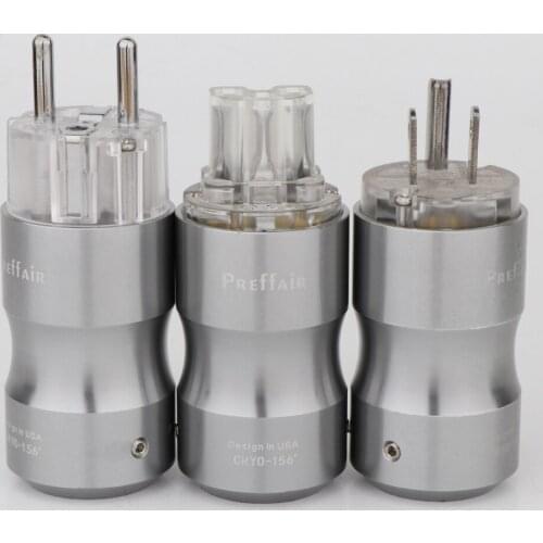 Preffair High Performance P089T EU/US Power Plug IEC Connector For Audio DIY Power Cable IEC Power Connector Power Mains