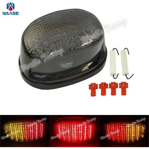 Waase For Suzuki MARAUDER 800 1600 1997 1998 1999 2000 2001-2004 E-Mark Rear Tail Light Brake Turn Signals Integrated LED Light