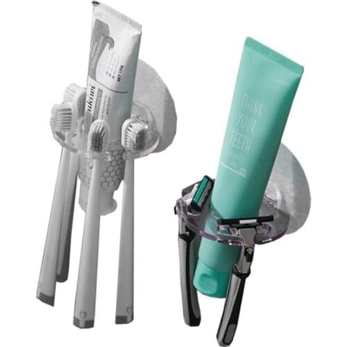 1PC Razor Shaver Storage Rack Toothbrush Organizer Self-adhesive Toothpaste Storage Holder Kitchen Bathroom Accessories