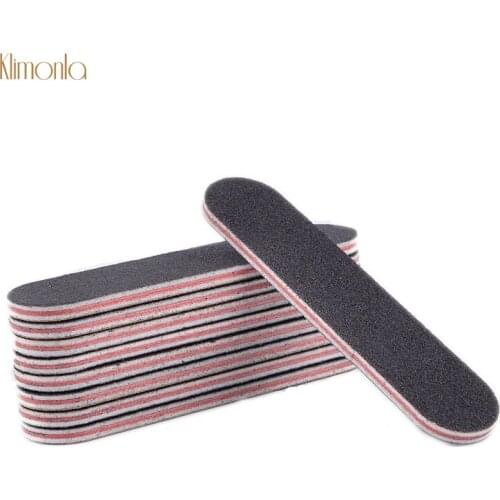 100pcs Black Nail File Sandpaper Buffers 100/180 Grits Mini Sanding Buffing Blocks For UV Gel Nail Art Polishing Tools