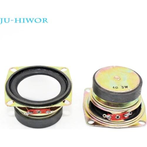 2pcs 4 Ohm 3W Loudspeaker 53MM Square Speaker 40MM External Magnetic Foam Edge Silvery Cap Height 30MM